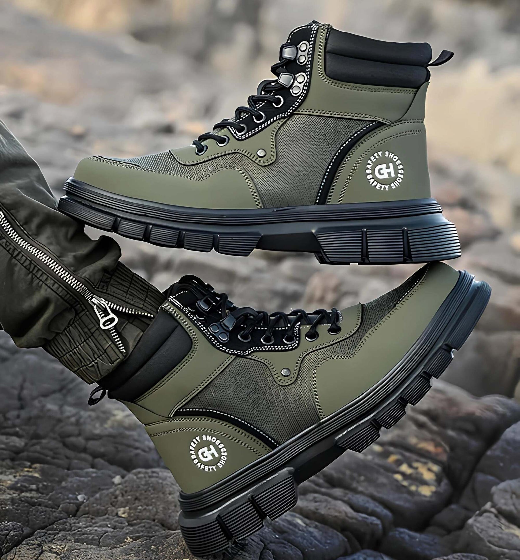 Kit Bota Masculina Durax Cano Médio em 100% Couro Legítimo + BRINDES: Relógio Tático, Cinto e Carteira