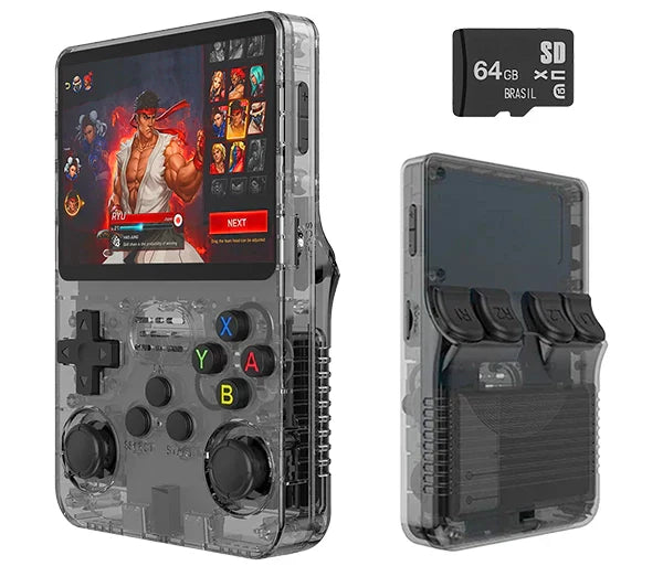 Portátil R36S™ Original - 21.500 Jogos de 20+ Consoles (180 dias de Garantia)