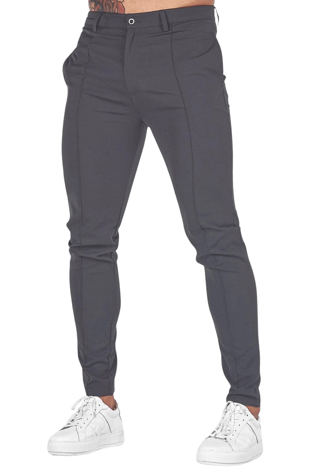 Calça Masculina Alfaiataria Agassi [036] - Calça Alfaiataria Agassi UseBonn Cinza P (36) 