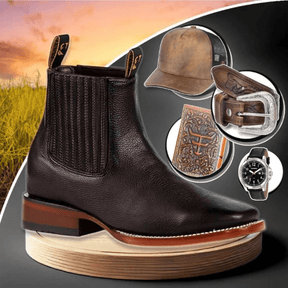 Kit Bota Masculina em Couro Bovino - Brinde Grátis hoje [035] - Kit Bota Militar Tactical Masculina de Couro Legitimo + 3 BRINDES UseBonn Marrom 37 